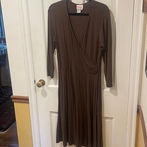 Donna Morgan Chocolate Brown shirtwaist Dress